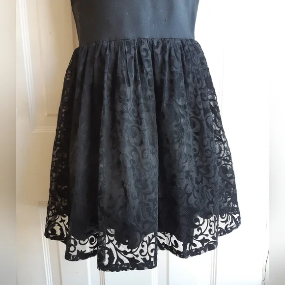 Flocked Velvet Dress - Picture 4 of 11